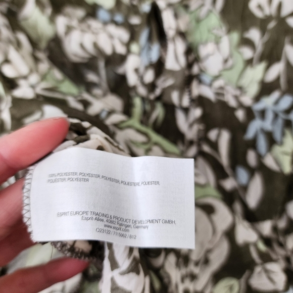 ESPRIT x VINTAGE 90s sheer long sleeve floral top size‎ 6 - Picture 5 of 8